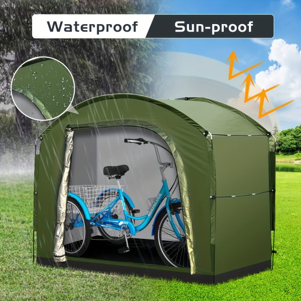 Waterproof Bike Storage Tent: Portable Outdoor Shed for 3+ Bikes, Lawn Mower & Garden Tools - Durable Patio Cover